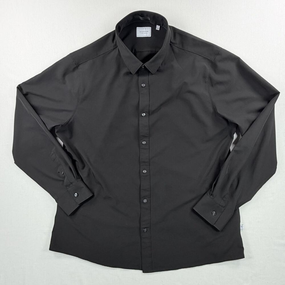 7 Diamonds 4 Way Stretch Men’s Black Long Sleeve Button Down Shirt Size XXL
